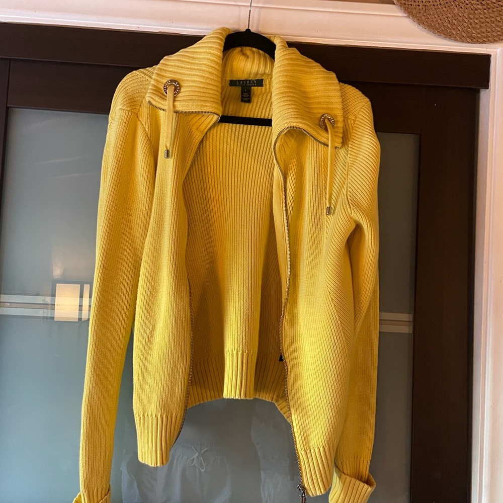 Ralph Lauren Yellow Cowl Neck Sweater